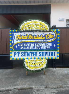 Papan Bunga Duka di Kotokociak Kubu Tapakrajo